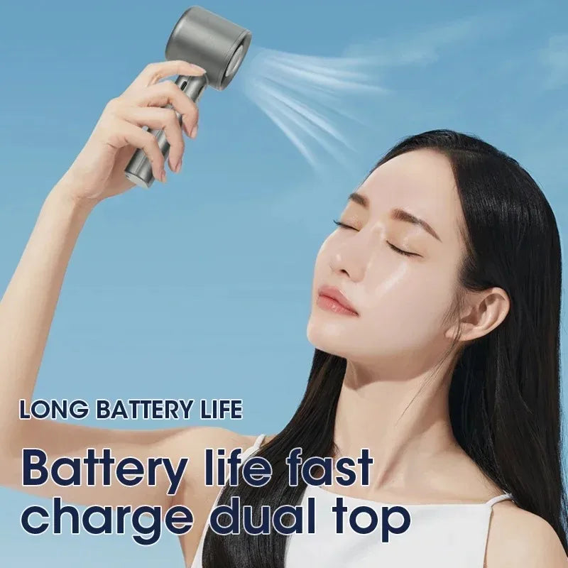 Mini Handheld Fan – Silent, Rechargeable, 4-Speed Portable Cooling