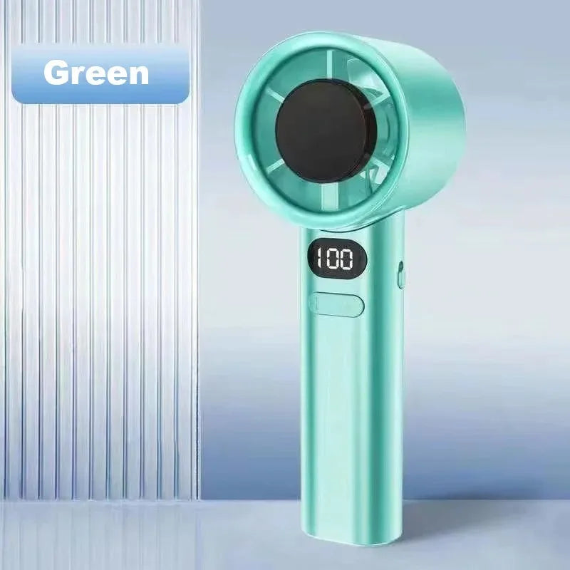 Mini Handheld Fan – Silent, Rechargeable, 4-Speed Portable Cooling