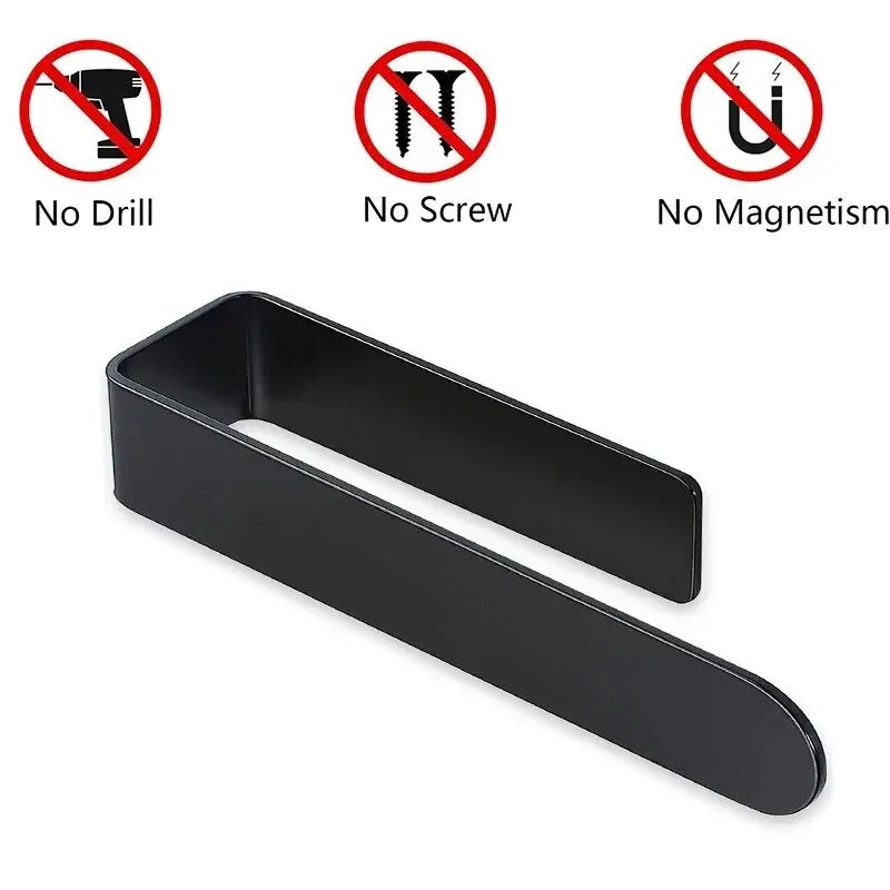Self-Adhesive Stainless Steel Towel Rack, No-Drill Bathroom Storage