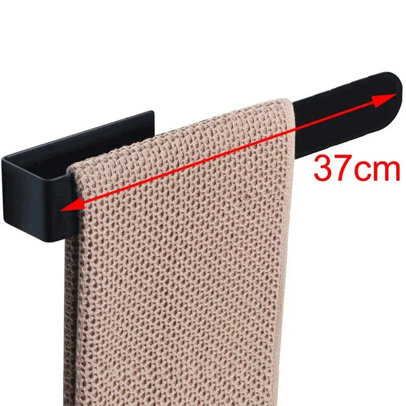 Self-Adhesive Stainless Steel Towel Rack, No-Drill Bathroom Storage